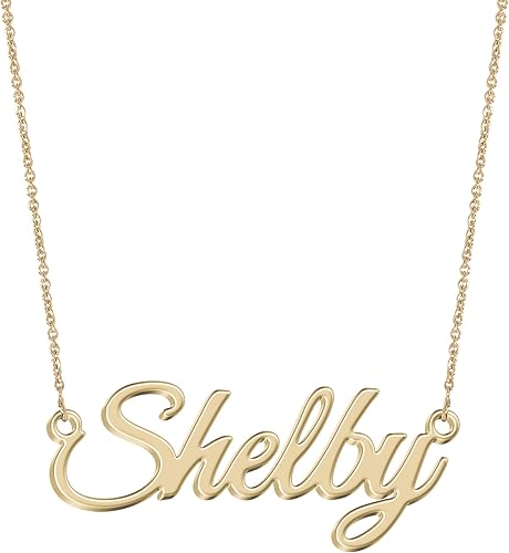 Collar con nombre personalizado en acero inoxidable chapado en oro de 18 quilates Fuente, color y longitud personalizables Diseño elegante de