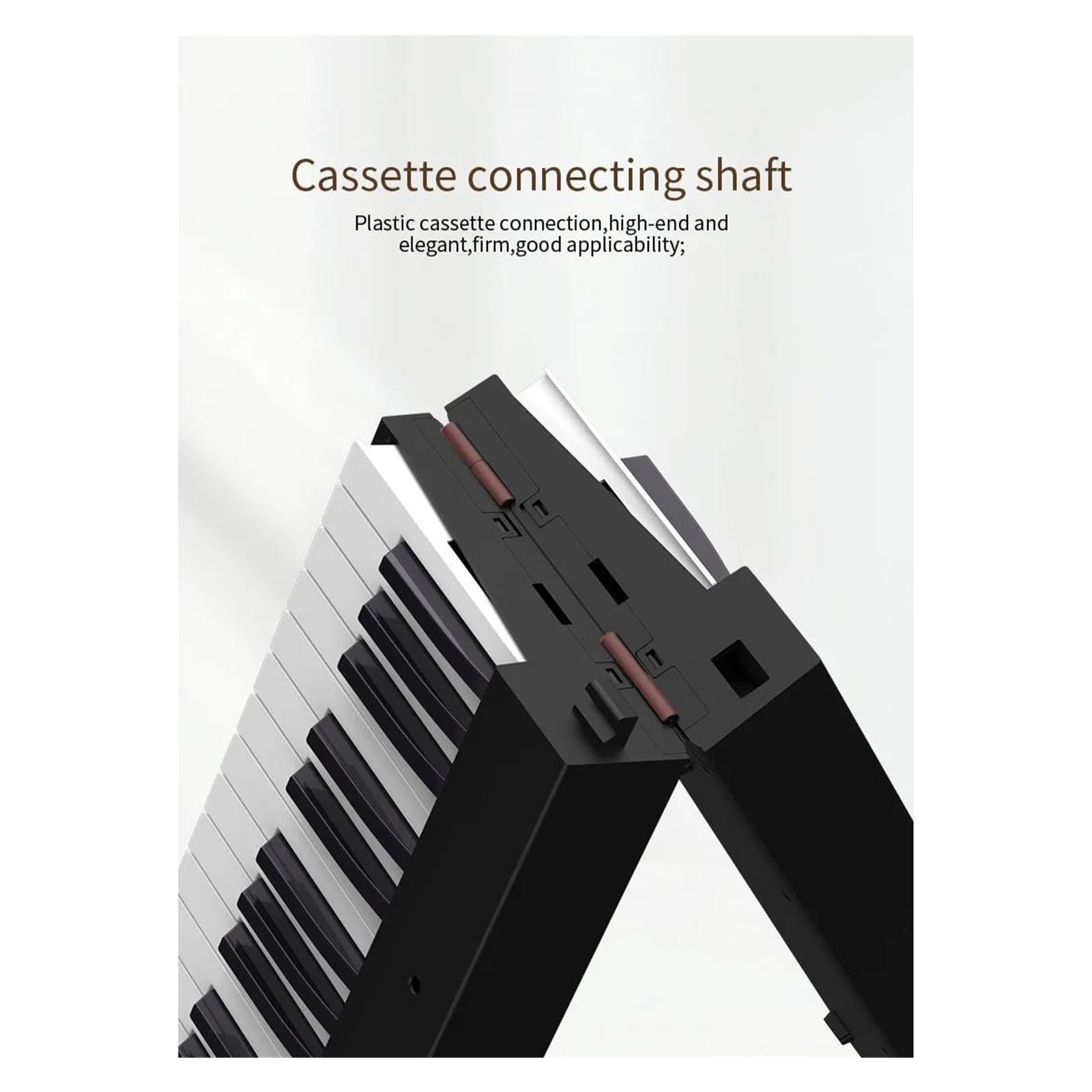 Tastiera Elettronica Professionale Pianoforte Pieghevole 88 Tasti Pianoforte Elettronico Per Adulti Principianti Controller MIDI Tastiera Musicale Professionale Portatile(White,EU)