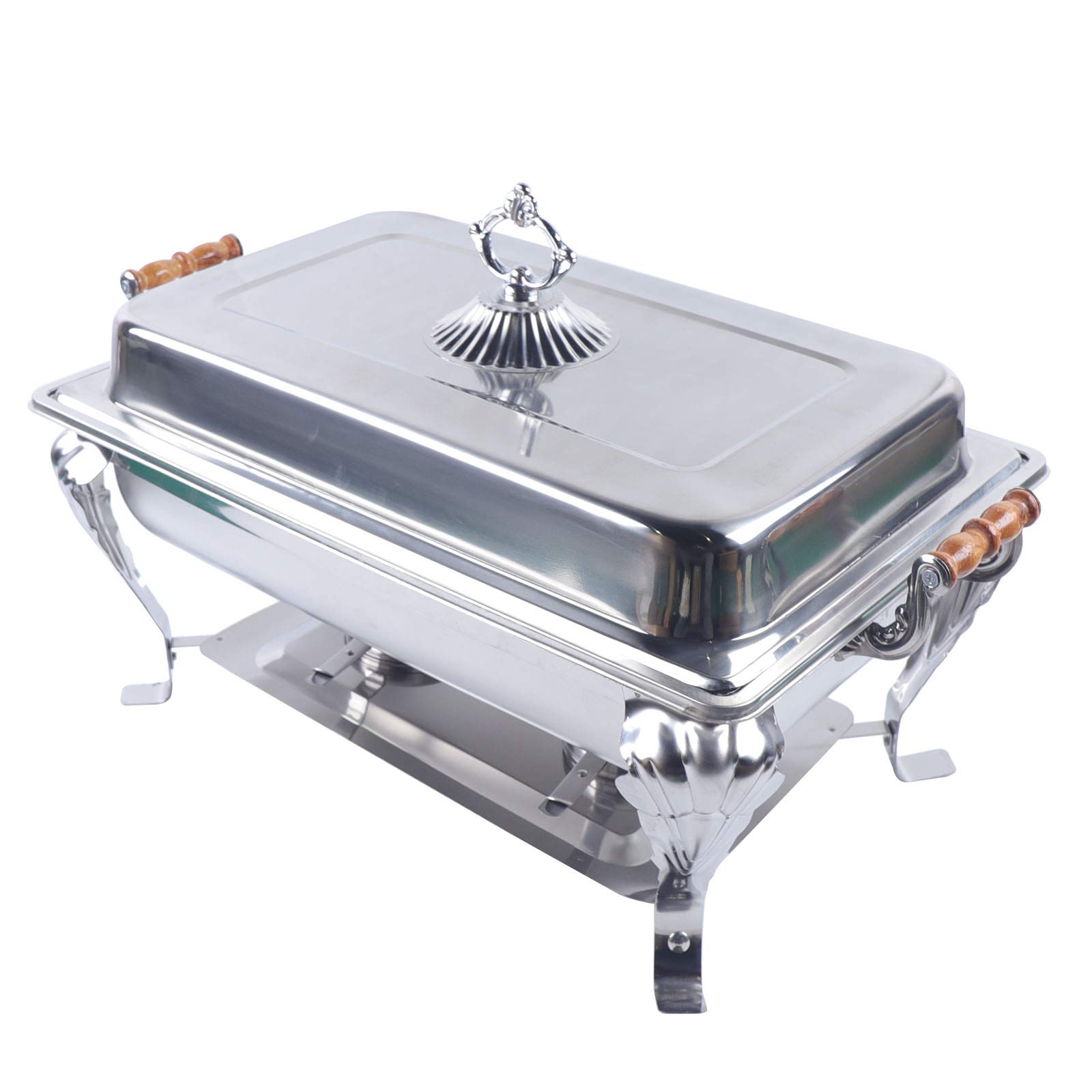 Juego de calentador de alimentos con tapa enrollable de acero inoxidable
