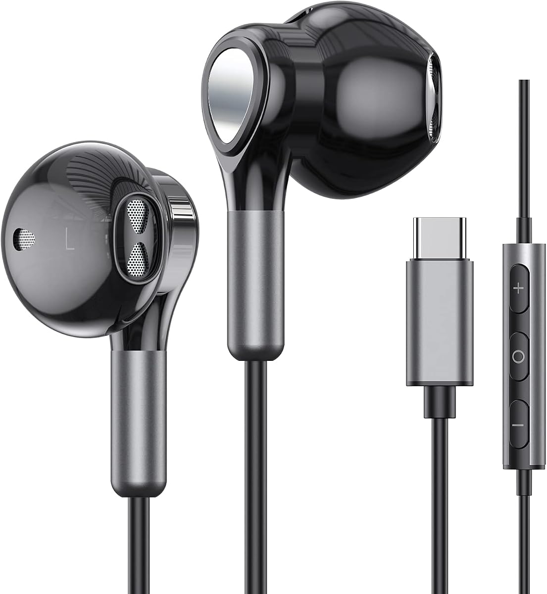USB C Kopfhörer für Samsung Galaxy S26 S25 S24 S23 S22 S21 A56 A55 Kopfhörer USB C mit Mikrofon In-Ear Kopfhörer mit Kabel Ohrhörer USB Typ C für iPhone 17 16 15 iPad Pro Air 5 Mini 6 Google Pixel 9