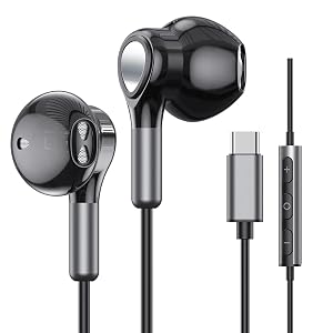 USB C Headphones for Samsung Galaxy S24 S23 Ultra S22 S21 FE S20 A54 A53 USB C Earphones