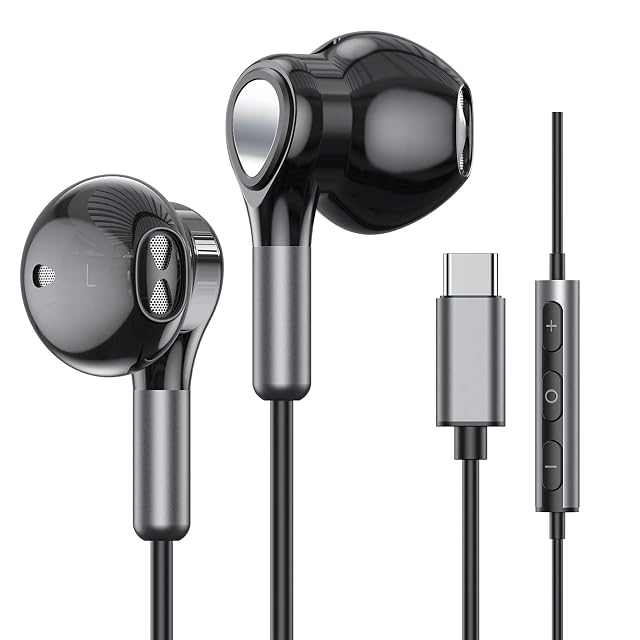 USB C Headphones for Samsung Galaxy S24 S23 Ultra S22 S21 FE S20 A54 A53 USB C Earphones