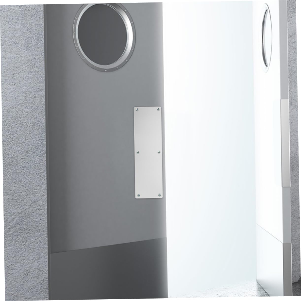 2pcs Fireproof Stainless Steel Door Plates Kick Plates for Front Door Replaceable Push Pull Handle DIY Installation