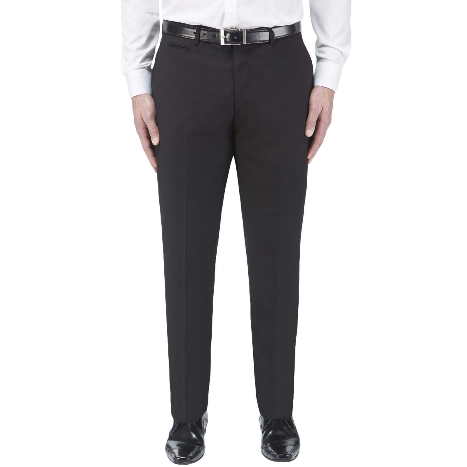 SkopesFlexi Waist Flat Front Easy Care Trousers in Black in Waist 30 to 62 Inches, S/R/L