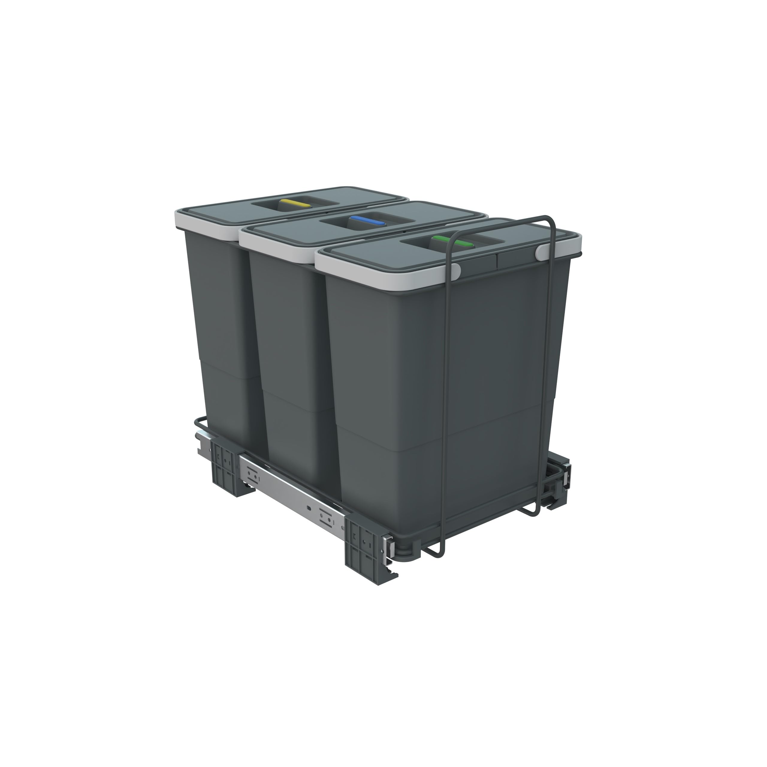 SOTECH Abfallsammler Ecofil PF01 34B4 ab 40 cm | 12+12+12L mit Deckel voll ausziebar Korpusbreite