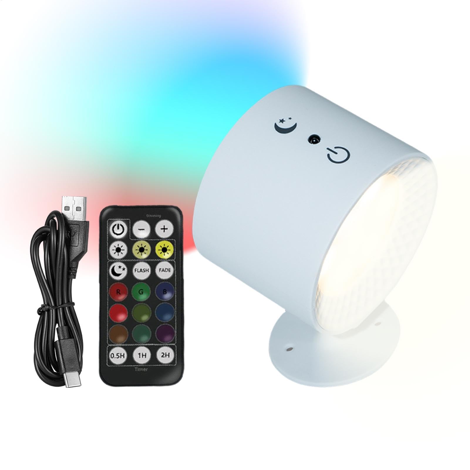 Glowright Lights | Glow Right Lights | Smart+ Halo Lux | GlowRight Indoor Everywhere Light 2.0 | 360°Rotation Cordless Glowright Round Lights with Controller, 3 Color Temperatures & Dimmable Magnetic