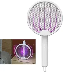 Raquete Mata Mosquito Eletrica 4 em 1 Luz UV Automatico Mosca Inseto Pernilongo Armadilha Repelente Mesa Parede Jardim Ar Livre Potente Recarrevagel