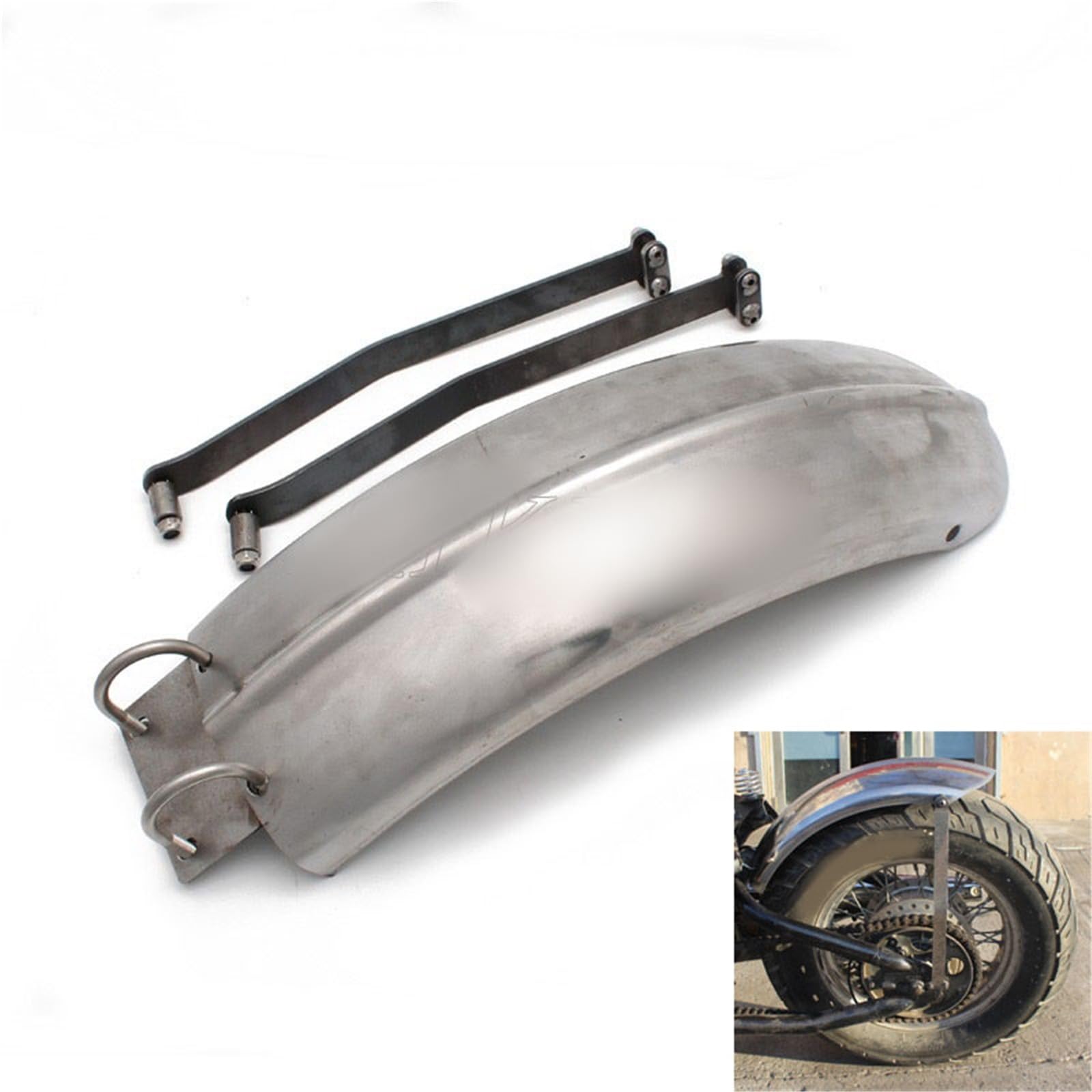 Parafango Posteriore In Lamiera D'acciaio Largo 18 Cm Per Motocicletta Modificata Per STEED VLX400/600