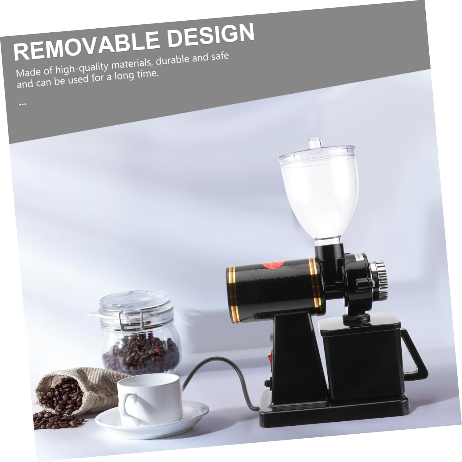 Style Coffee Grinder Home Kitchen Food Processor Detachable Design Rustproof Material