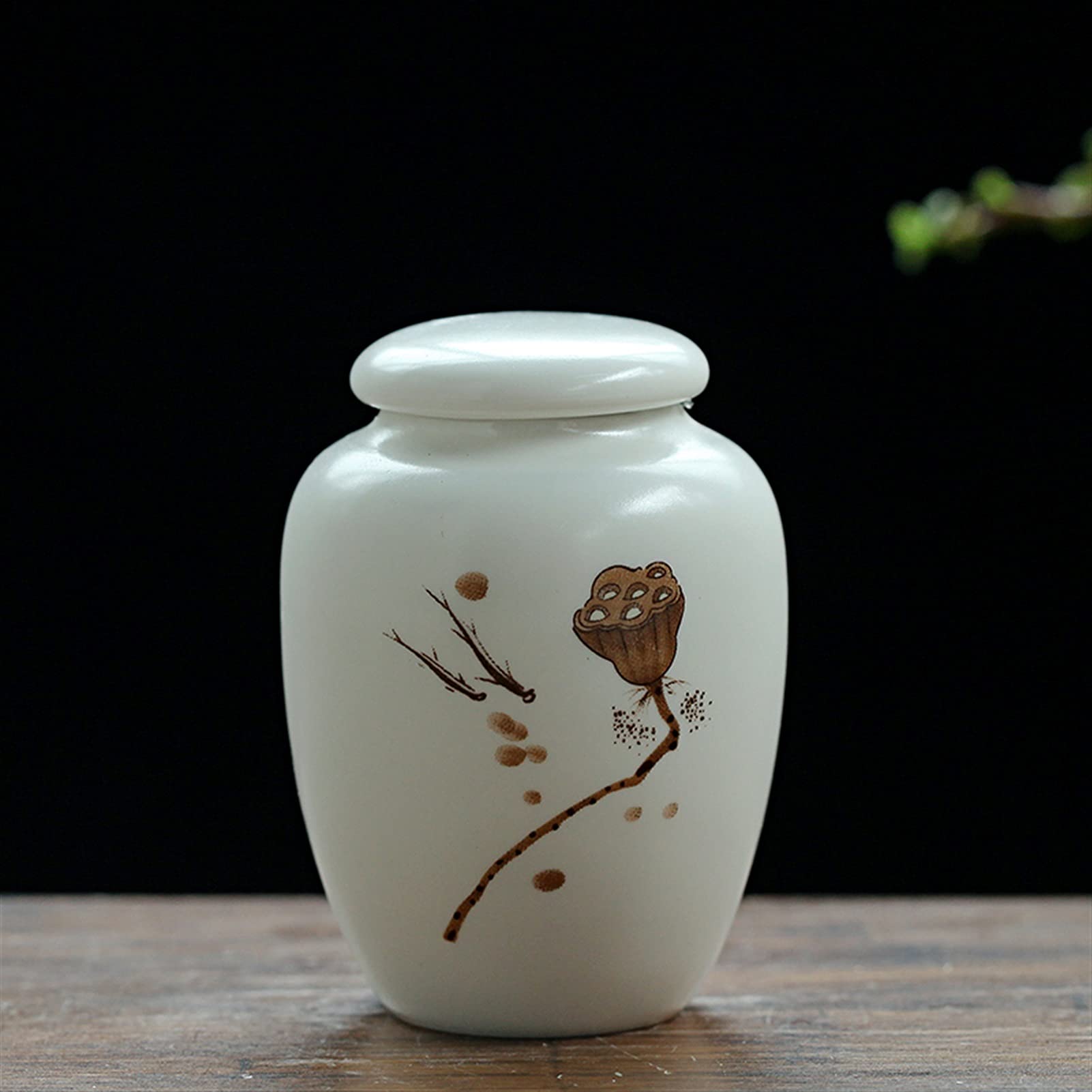JFGCTYHXY Pet urns, Ceramic Pet Cremation Urn Small Multicolor(9 Lotus Root)