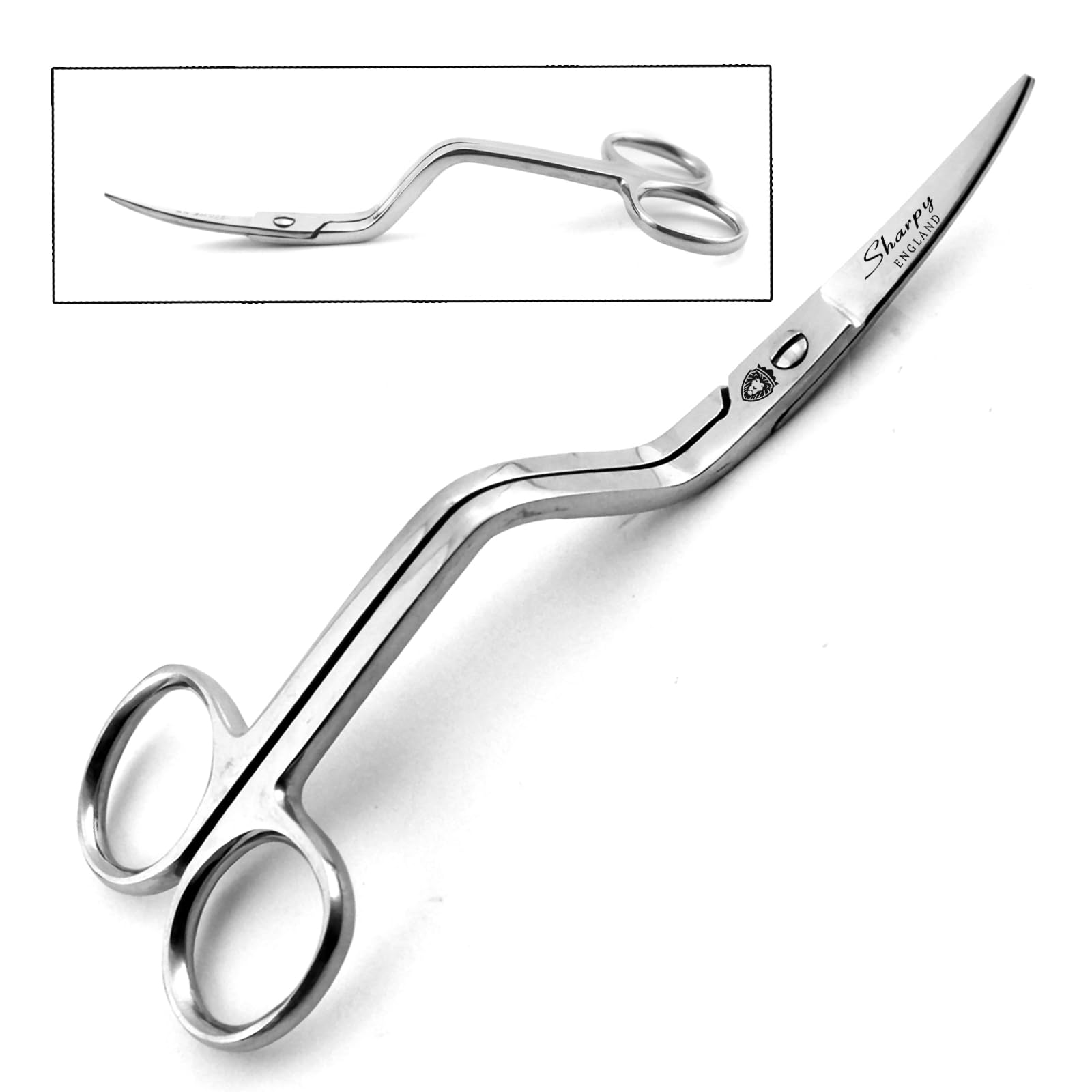 Forbici Forbici Sartoria Lame Rotonde in Acciaio Inox, Ideali per Tessuti con Manici Anatomici (5mm