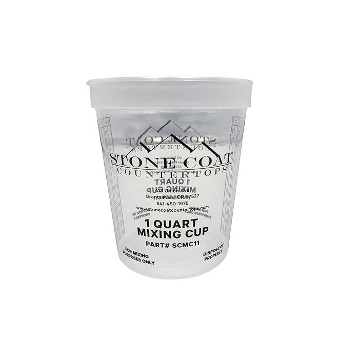 Buy Epoxy Mixing Ratio Cups (1 Quart Pack of 12) Mix DIY Countertop