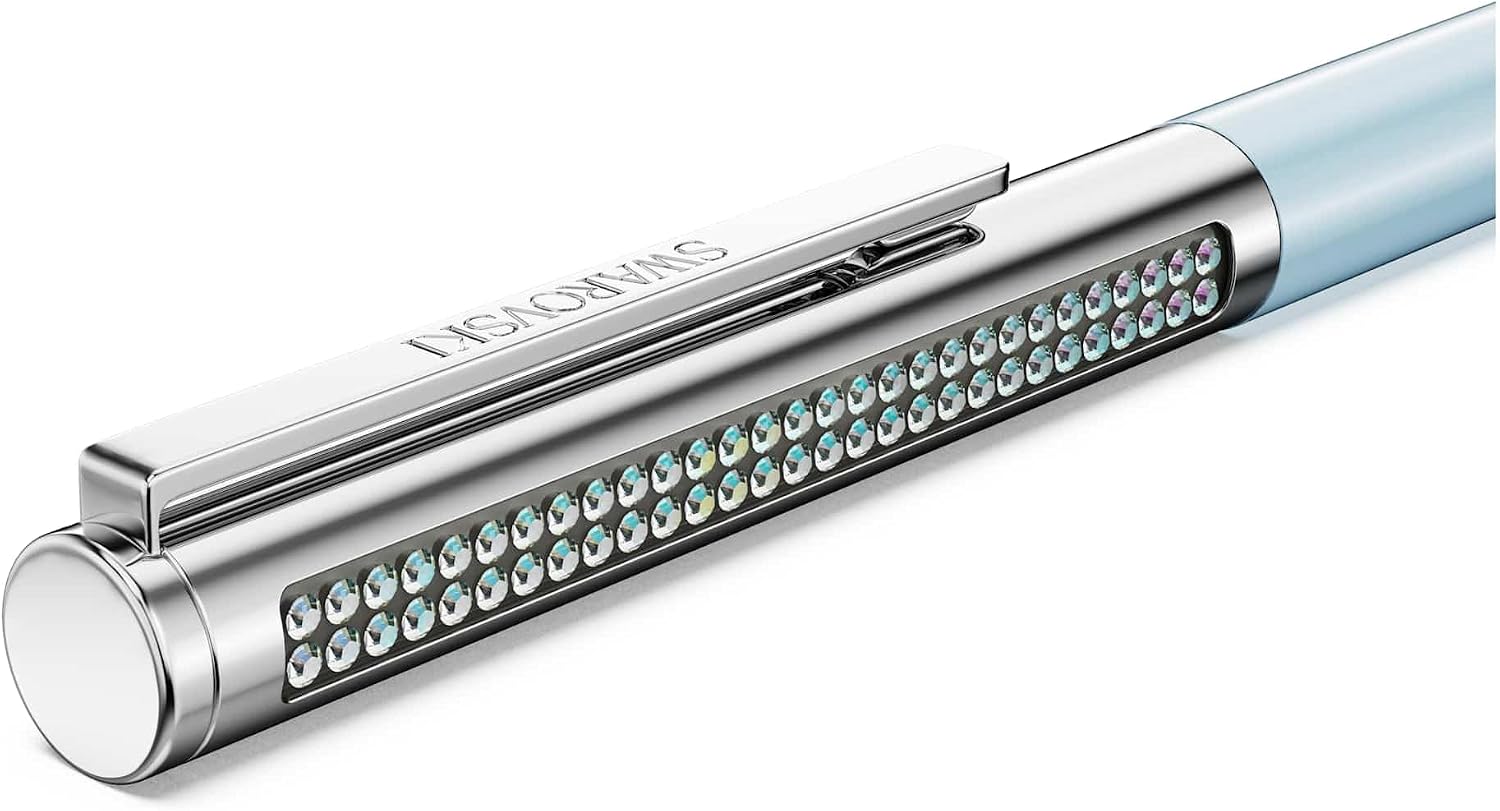 Swarovski Matrix Tennis ballpoint pen, Blue, Chrome plated
