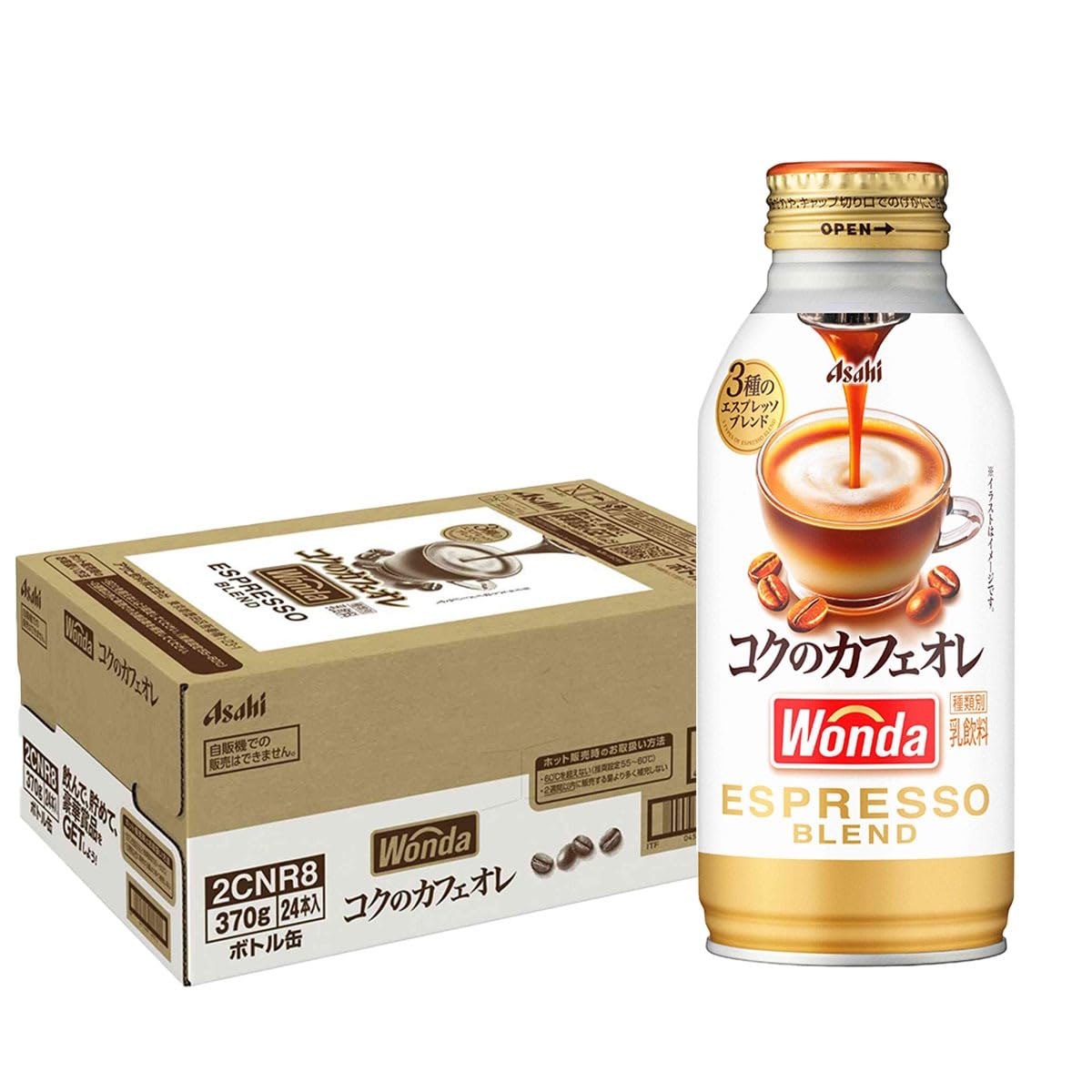 Amazon.co.jp: アサヒ飲料 WONDA(ワンダ) コクのカフェオレ 370gボトル