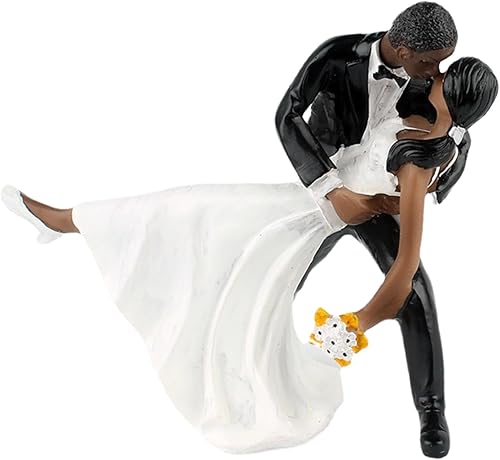 Escena en miniatura para boda, decoración pintada a mano, juego de novia y novio, decoración de pastel de boda para mesa de arena de boda, color