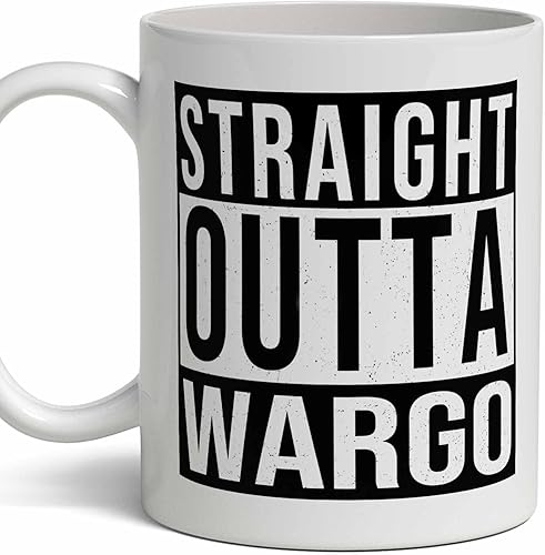 Wargo Last Name Gift. Personalized, Custom Straight Outta Surname Sign Coffee Mug. 11 Ounces.