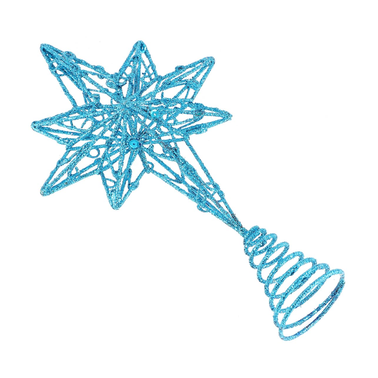 Ciieeo 3stücke Anis Stern Baumspitze Metallische Weihnachtsbaum-Dekoration Blau Für Festlichkeiten Und Heimdekoration Ohne Licht Einfach Zu Montieren
