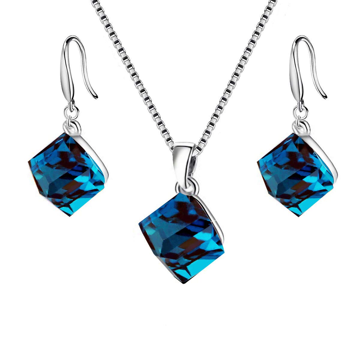 Uloveido Collana da donna in argento Sterling 925 con cristalli austriaci e magici cambiamenti, idea regalo per matrimonio