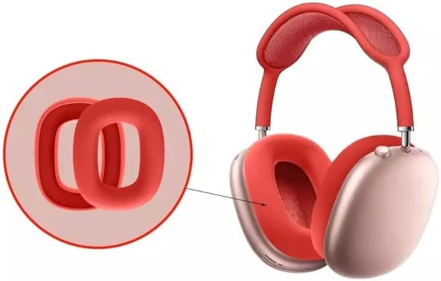 Jolta Gaming Wireless Earphones Headsets Headphone Headset Colorful BT Headphone, (Red)