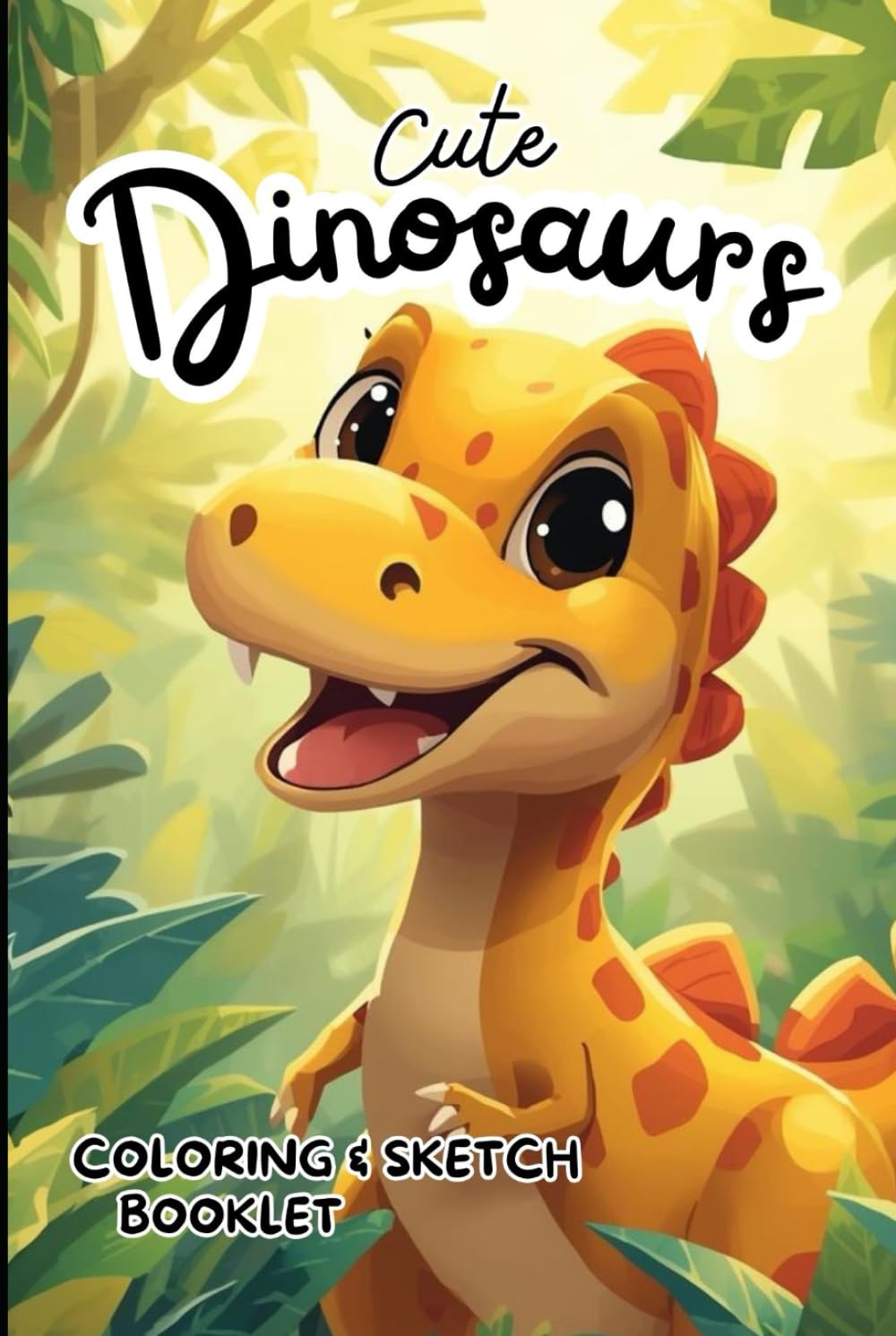 Cute Dinosaur: Coloring and Sketch Booklet