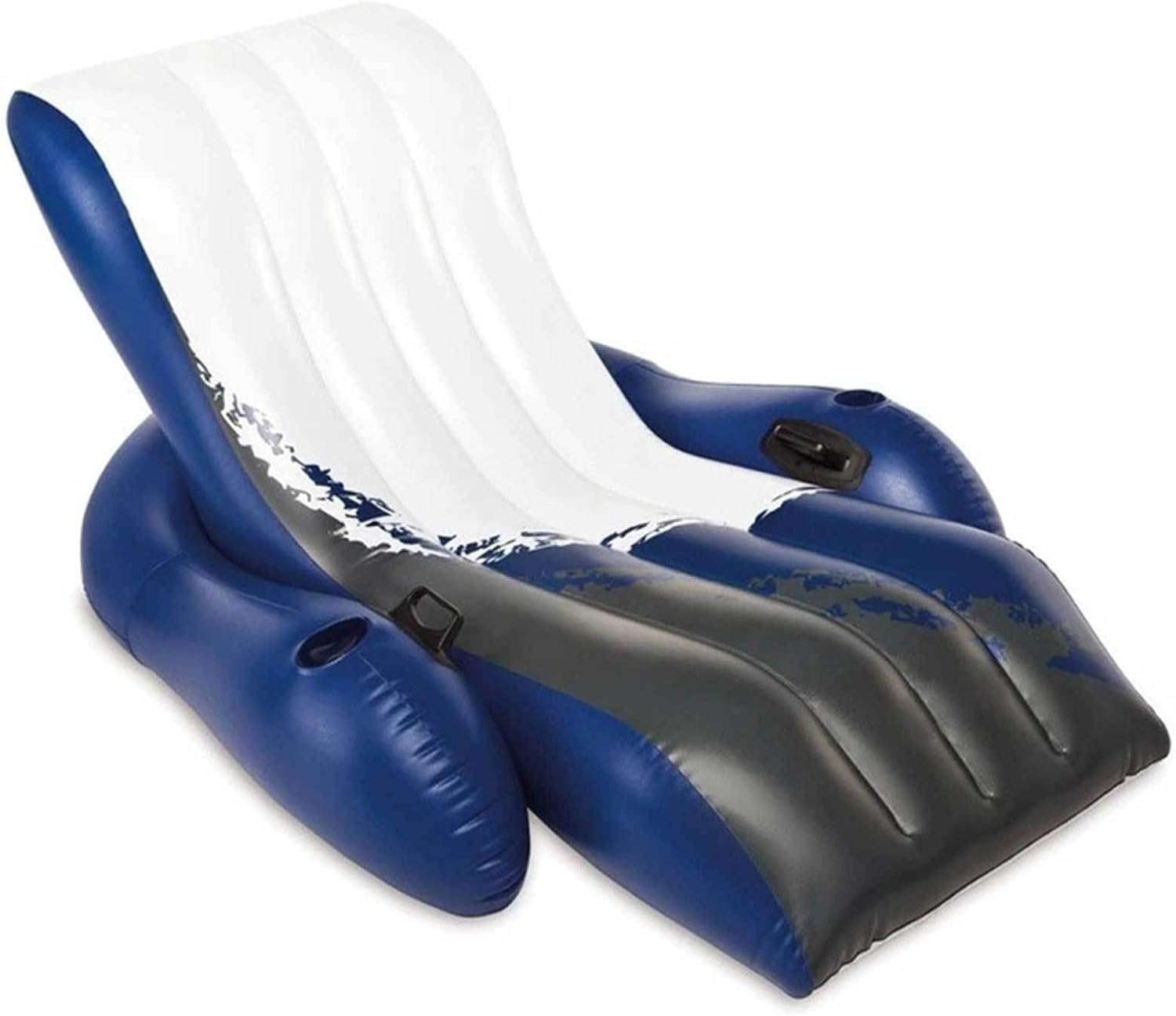 Flotador Inflable de la Piscina, Flotadores de Piscina Tumbona Inflable Flotador de Piscina for Adultos, Balsas de Piscina Silla Flotante con portavasos, Respaldo