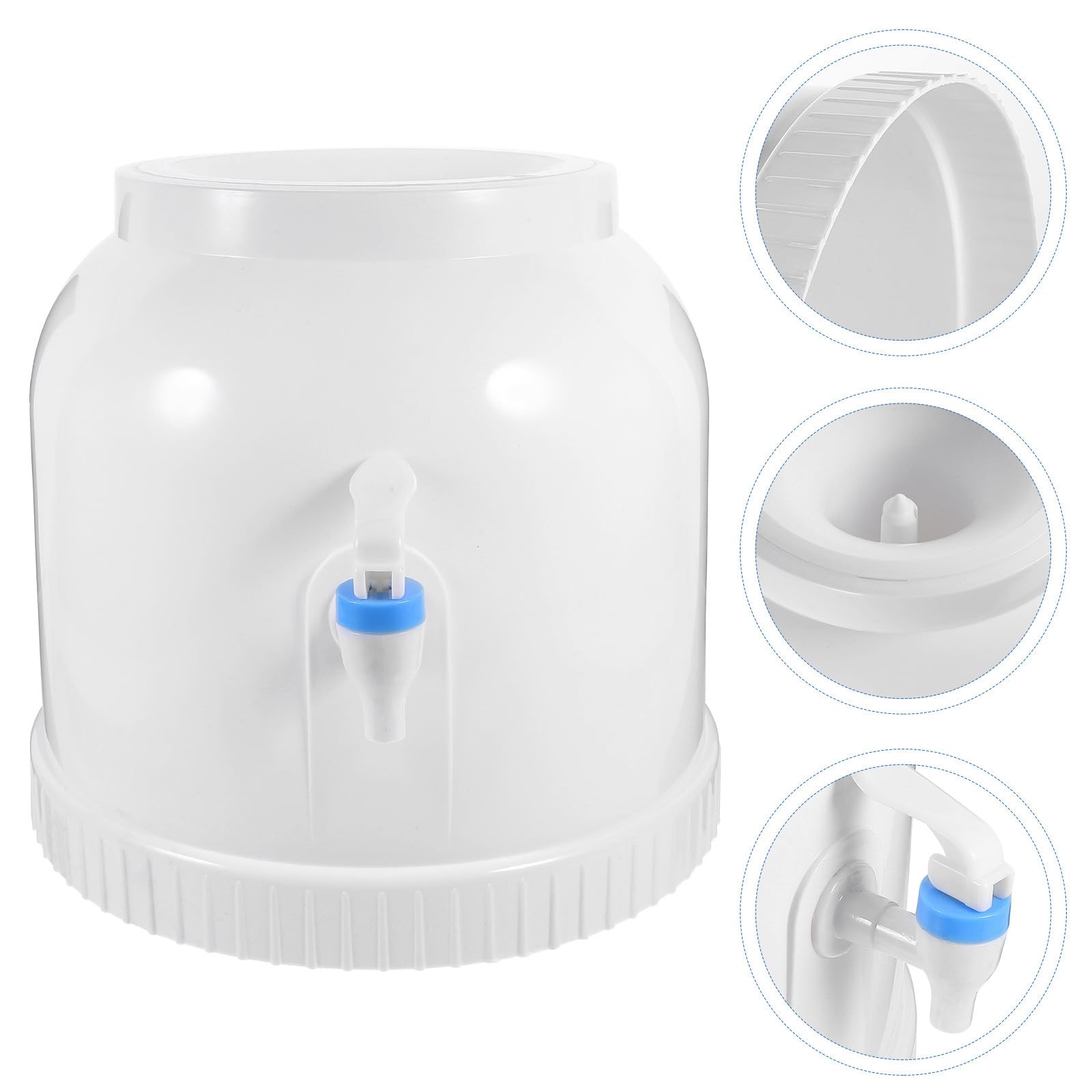 SOLUSTRE Dispensador Instalación para Conveniente Resistente en Estructura y Agua Soporte Garrafas de Blanco de Plástico Portátil Escritorio