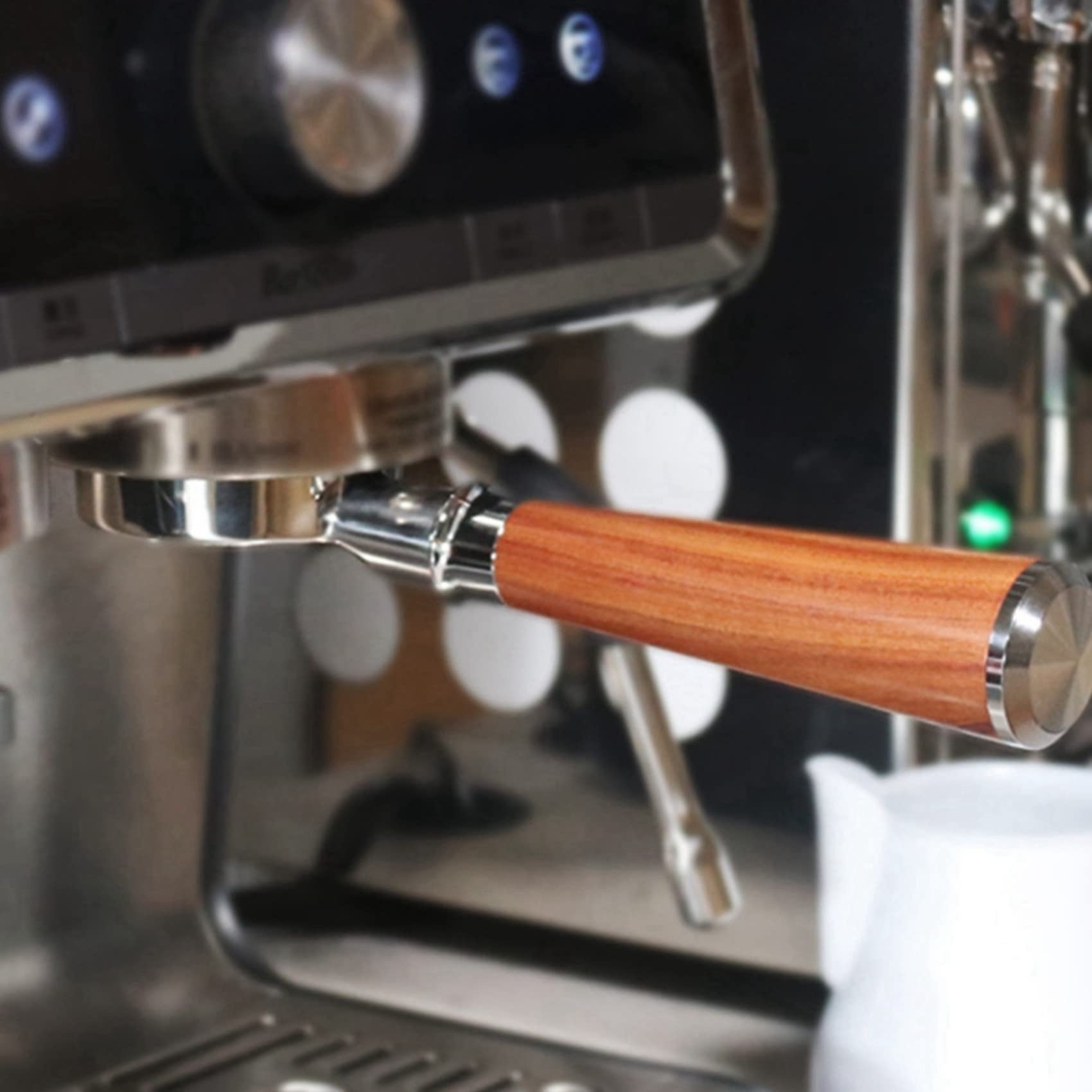 QUNINE Filtre sans Fond de Machine à café de Porte-Filtre de café de 58MM pour l'accessoire Professionnel de poignée de café, G