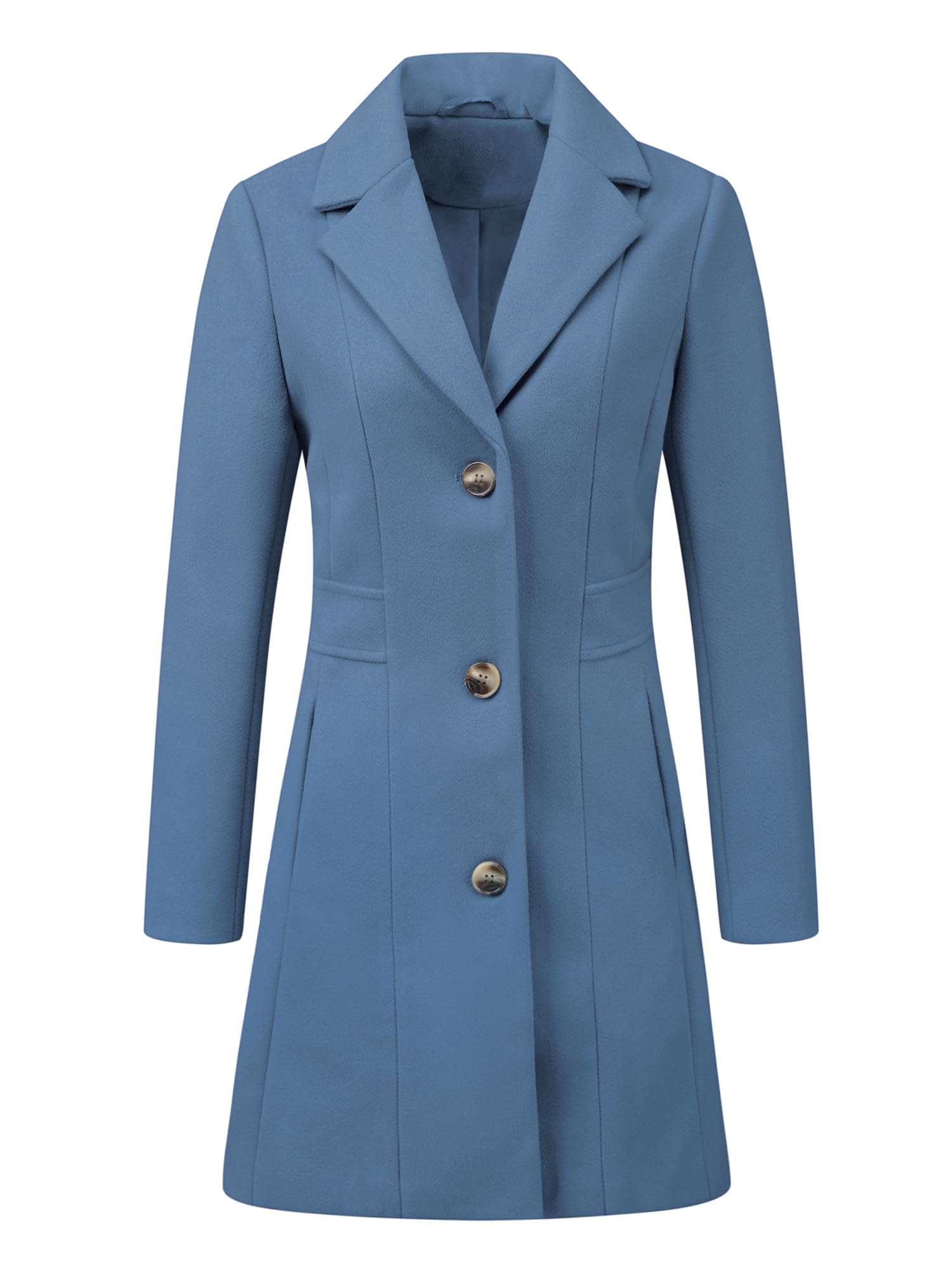 Allegra K Womens Winter Elegant Pea Coat 2026 Single Breasted Long Overcoat