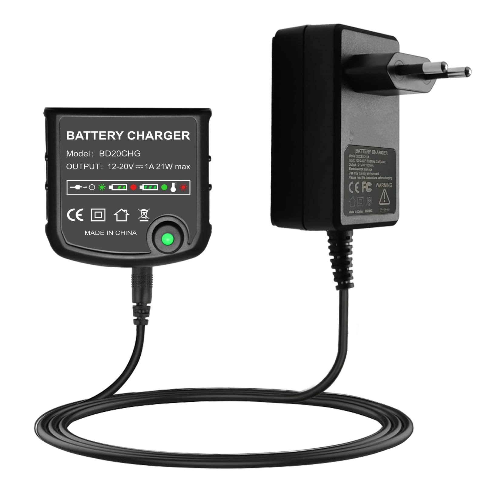 ENERGUP 18V/20V Chargeur de Remplacement pour Black and Decker Batterie 18V BL2018 LBXR20 LBXR20B LBX4020 BL1518 BL4018