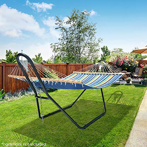 Zupapa Hammock Stand Fit For 9-14 Feet Hammock, 2 Person Heavy Duty 550 Lbs Capacity With 2 Steel Chains 1 Carry Bag, Outdoor Indoor Use Steel Hammock Frame #TOP2
