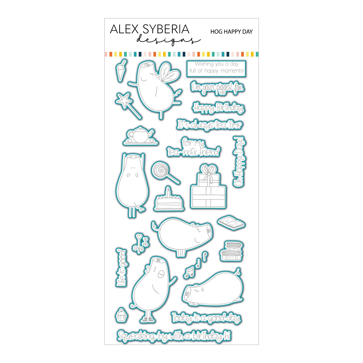Alex Syberia Designs White Hog Happy Day Die Set