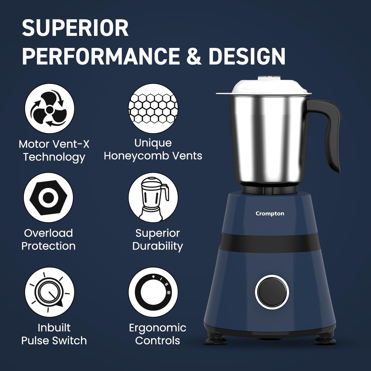 Crompton DS 500 Blend Mixer Grinder - 500W -6 Crompton DS 500 Blend Mixer Grinder - 500W -6