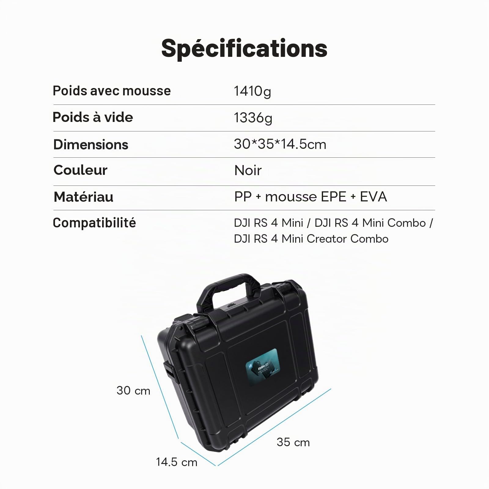 RS 4 Mini étui rigide étanche pour stabilisateur de cardan DJI Ronin RS4 Mini RS3 et accessoires