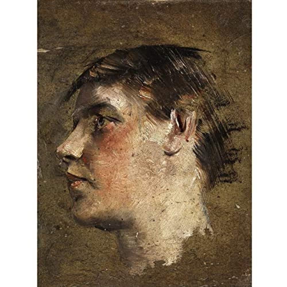 Artery8 Klinger Portrait Of Boy Head Face Painting Unframed Wall Art Print Poster Home Decor Premium
