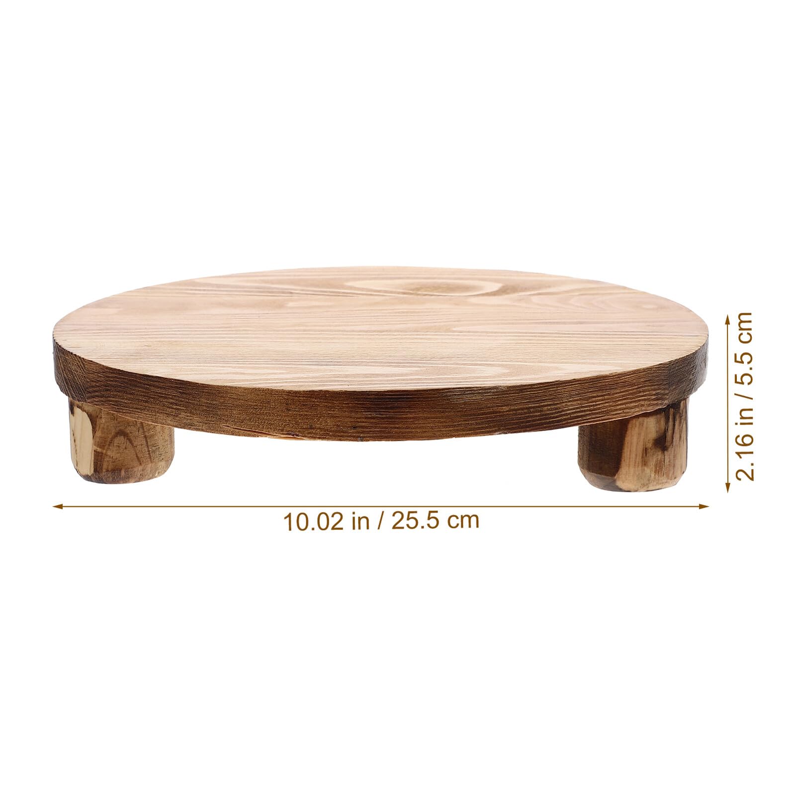 Gatuida Soporte para Macetas de Madera Beige Redondo y Estable, Elevador Multifuncional para Plantas y Bonsáis Hogar