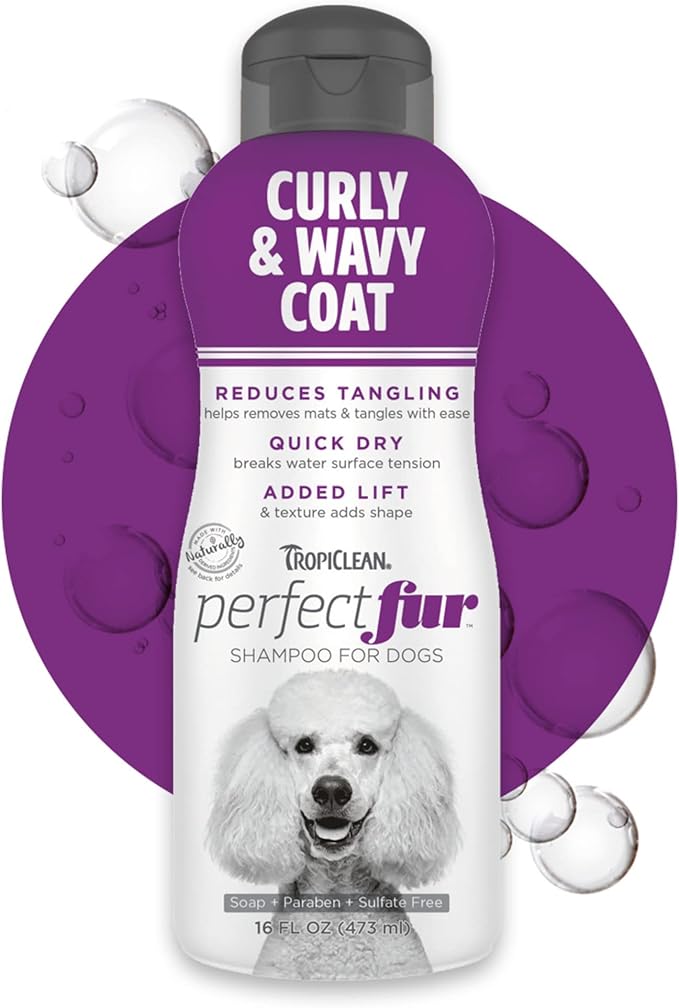 TropiClean Perfect Fur Detangling Dog Shampoo for Breeds with Curly & Wavy Fur 16