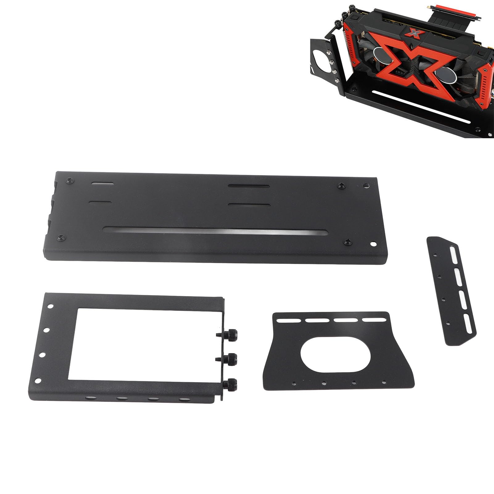 Staffa GPU Regolabile, Supporto GPU Verticale, Staffa Supporto GPU Verticale Supporto Staffa Supporto VGA Scheda Grafica PCI E 3.0 X16 per Custodia PC ATX (26 x 8,2 x 12,8 cm)