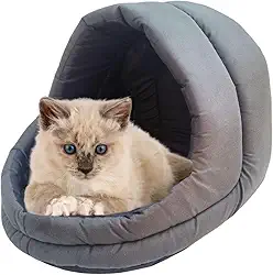 Cama Pet Cabana Toca Caminha Oca Iglu Cachorro Gato Tam M e G (Cinza Grande)