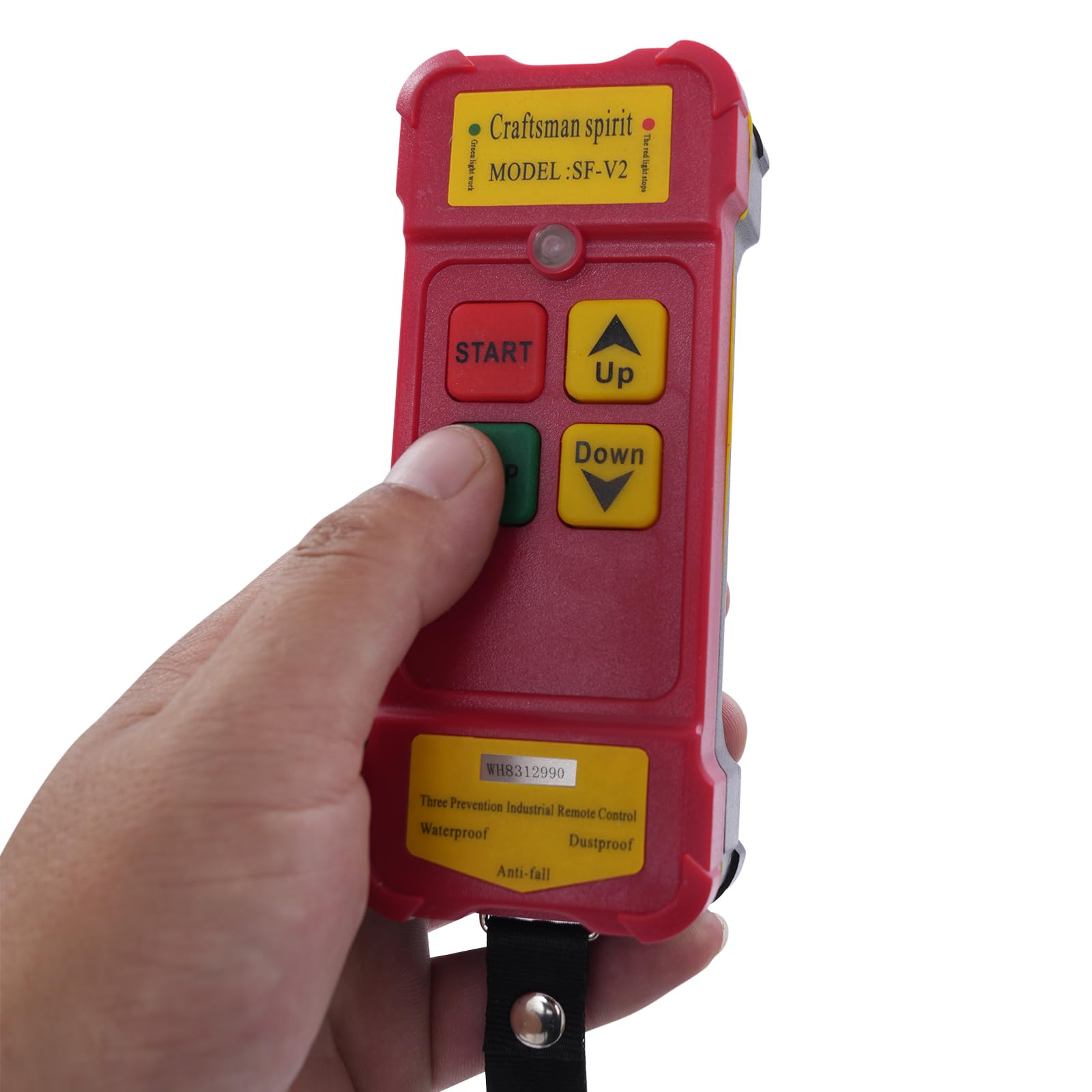 Argano elettrico 250 kg di sollevamento 12 m di altezza, con cavo di sollevamento. Argano elettrico con telecomando senza fili e braccio orientabile - Sollevamento sicuro. Argano elettrico a