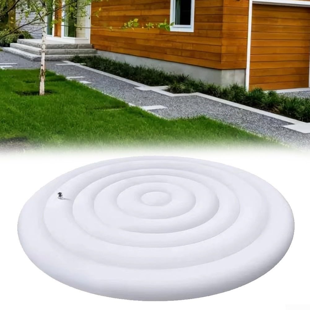 Couverture de spa gonflable ronde ou carrée/couverture isolante en PVC pour jacuzzi extérieur/protection étanche à la poussière/résistante aux UV / 130 cm à 165 cm (ronde avec poignée 1)