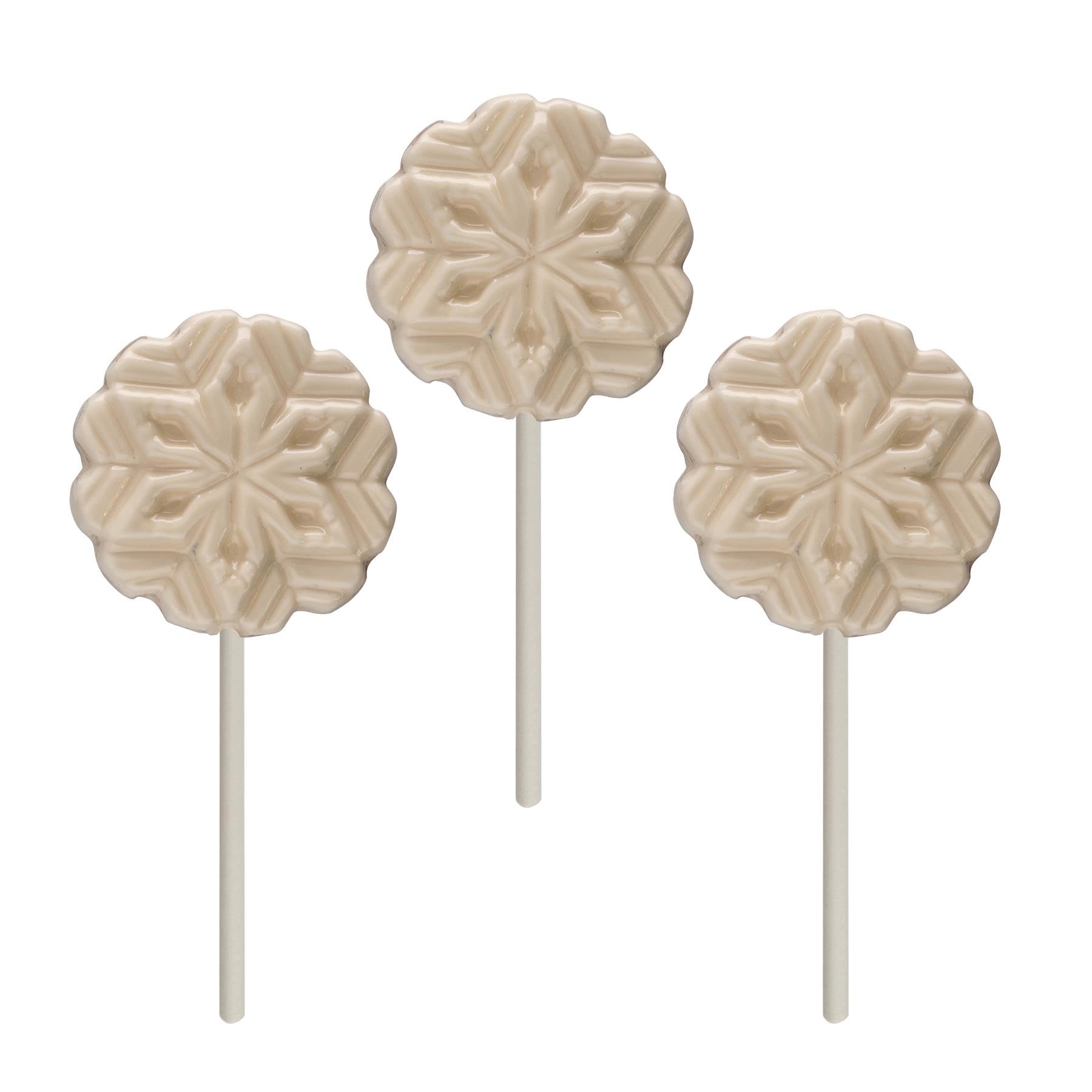 Cybrtrayd Molde C023 con forma de copo de nieve con diseño de copos de nieve, con instrucciones exclusivas de moldeado de chocolate con derechos de autor (idioma español no garantizado).
