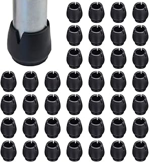 Cyleibe Tapas de goma para sillas, 40 unidades, antideslizantes, duraderas, para patas de silla, calcetines para mesas y sillas, protectores para suelos de madera dura, patas redondas de 17-21 mm