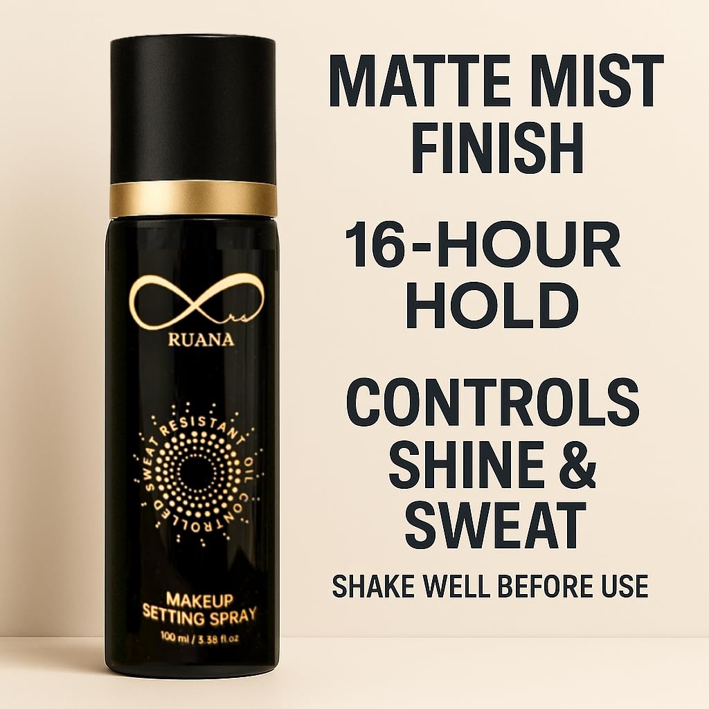 Ruana Makeup Setting Spray – Viral Matte Finish, 16-Hour Hold, Oil & Sweat Control Mist, 3.38 fl oz - Image 3