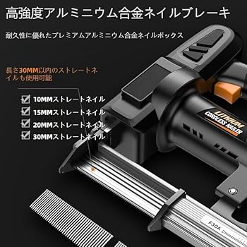Amazon.co.jp: 釘打ち機電動タッカーガンタッカーフィニッシュ