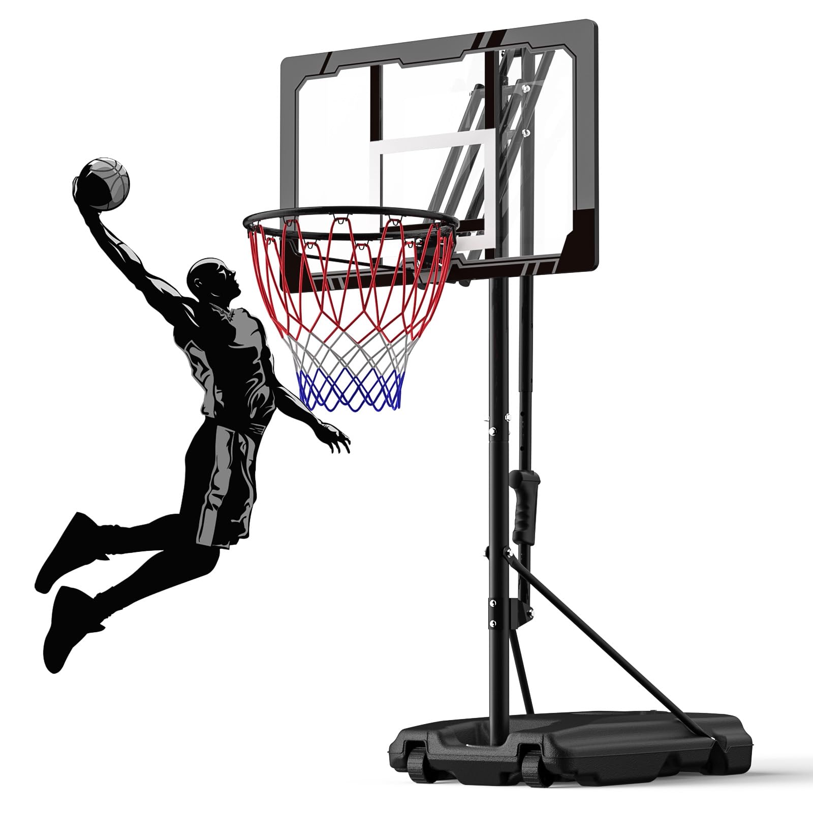 IGL Portable Basketball Hoop Outdoor, 10 FT Height Adjustable