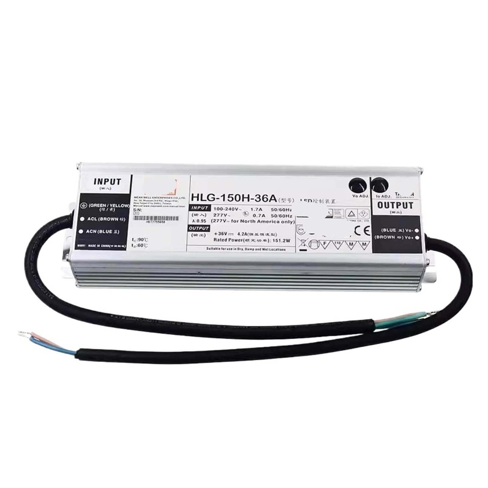 HLG-150H HLG-150H-12A HLG-150H-24A HLG-150H-36A HLG-150H-48A LED Constant Voltage Switching Power Supply(HLG-150H-54A)
