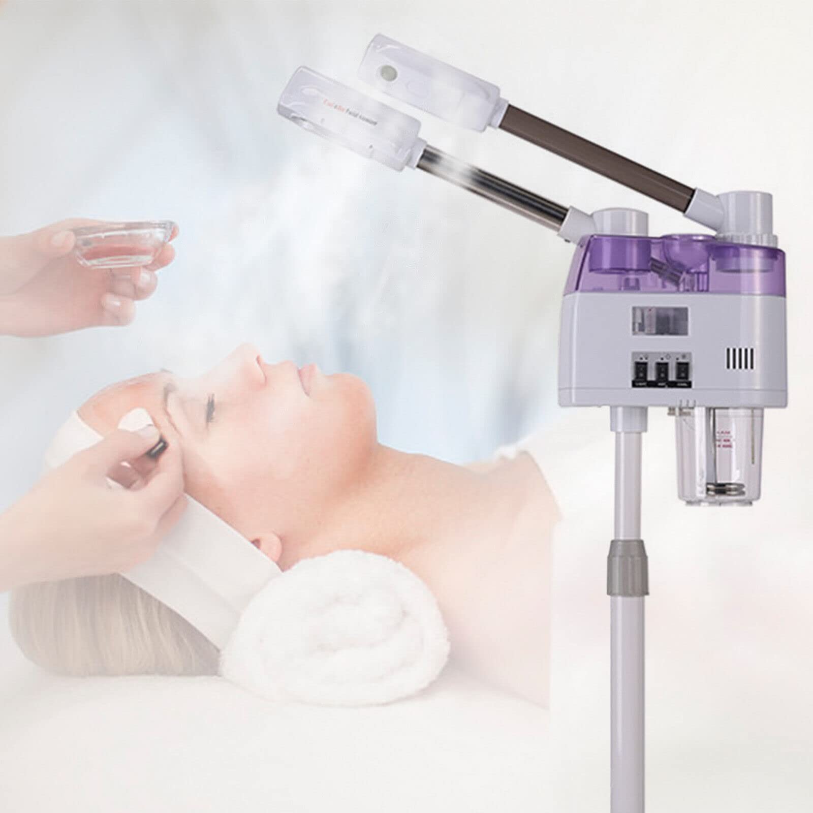 Vapore viso Vaporizzatore viso 2 in 1 Caldo e Freddo Sauna Facciale Vaporizzatore per Salone di Bellezza, SPA, Casa