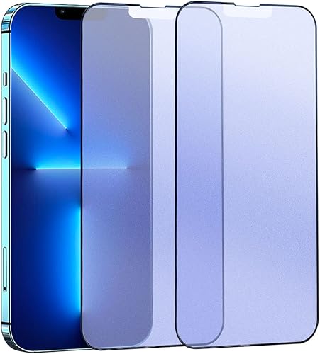 Miniatura 1 de Paquete de 2 protectores de pantalla mate anti luz azul para iPhone 13 Pro Max/iPhone 14 Plus, antirreflejos, bloqueo de luz azul, protección