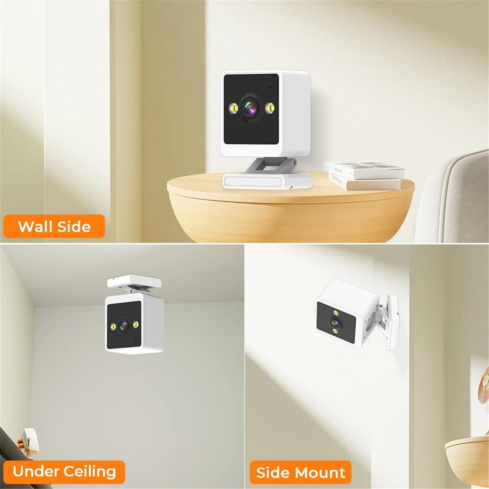 Kamera IP WiFi 2MP, bezprzewodowa niania elektroniczna, śledzenie AI, kamera monitorująca 1080P, miniaturowa CCTV do użytku wewnętrznego, Pomoc w monitorowaniu(2MP NO SD Card)