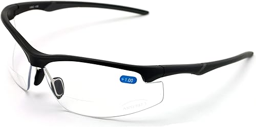 V.W.E. Gafas de seguridad bifocales deportivas bifocales Lector de lente transparente para lectura Certificado Ansi Z87.1